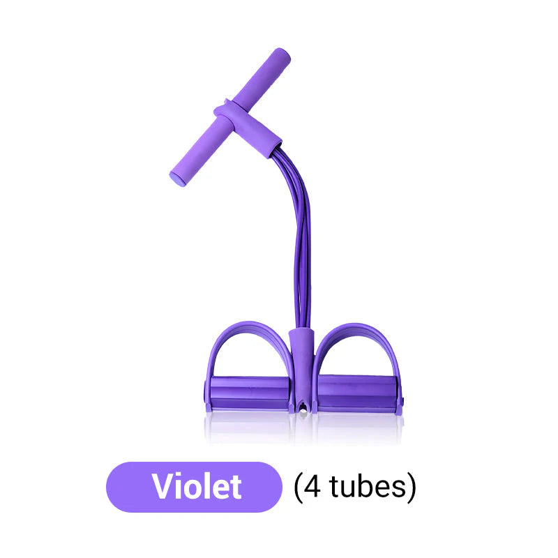 CorePull 4X – L'élastique à pédales renforcé à 4 tubes pour sculpter votre corps à domicile