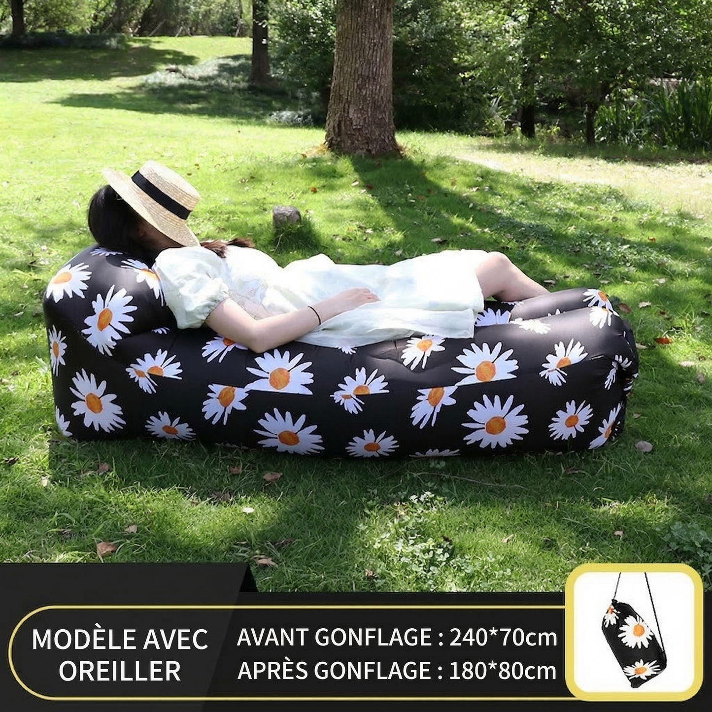 TerraVague™ – Sofa gonflable polyvalent pour terre et mer