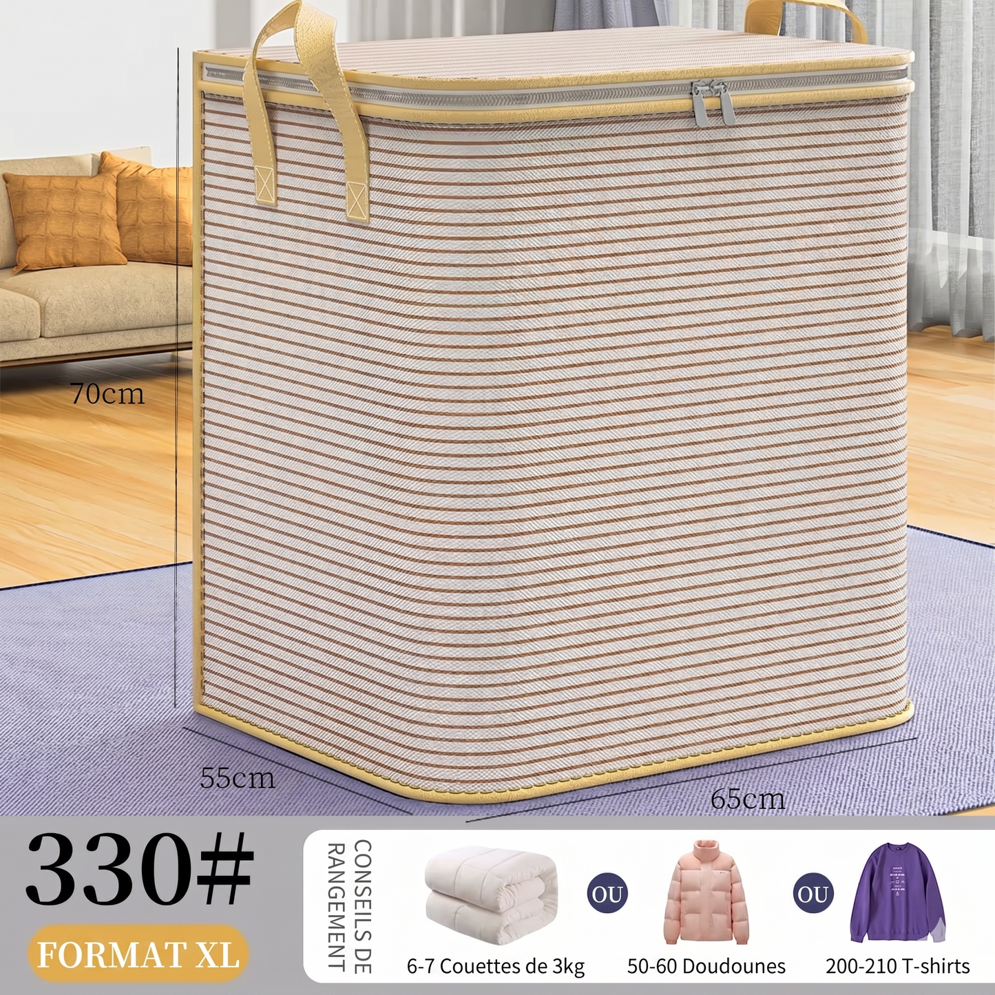 MaxiStore – Le sac de rangement très grande capacité pour une organisation optimale de votre literie et de vos vêtements