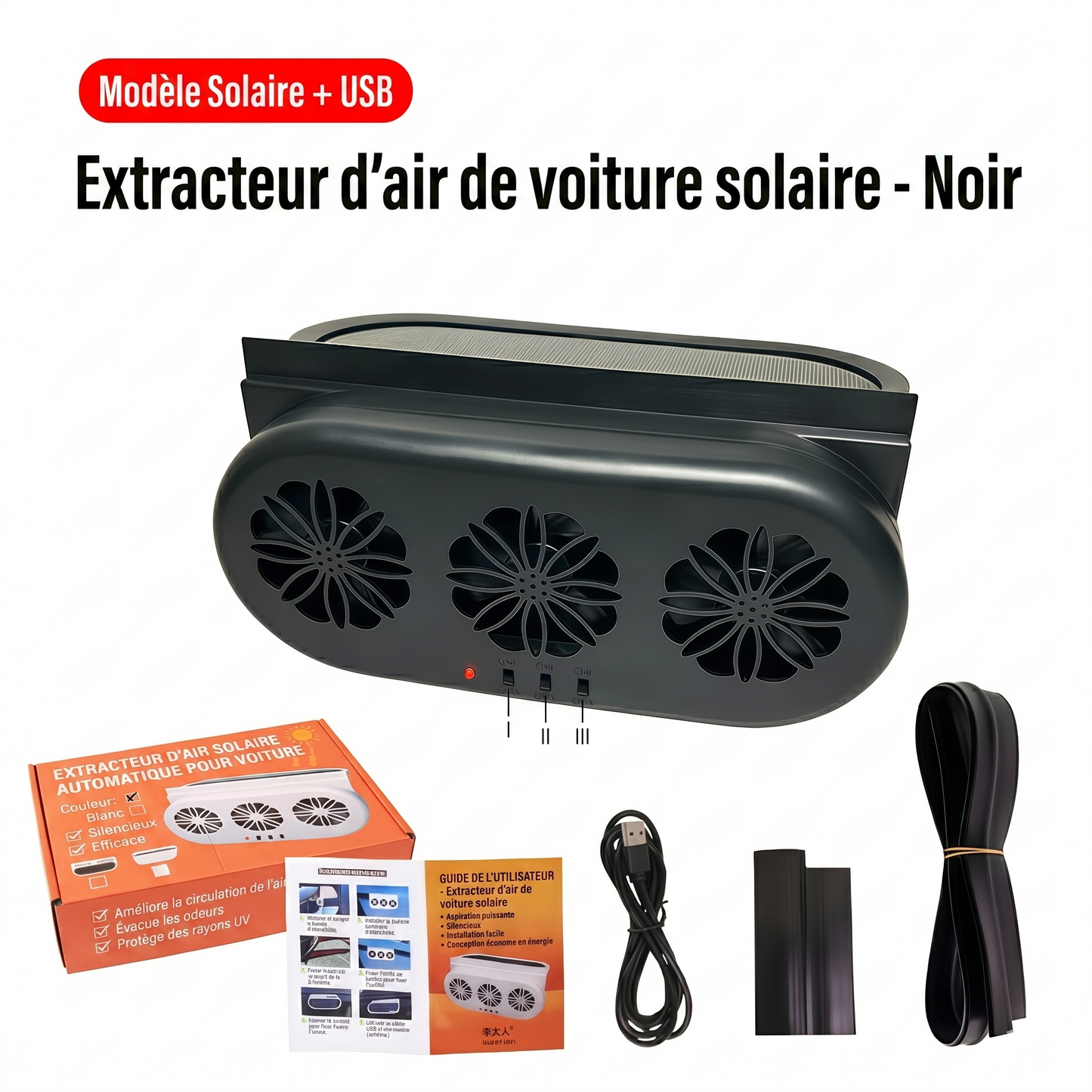 AutoPur – L'extracteur d'air silencieux à 3 turbines pour éliminer la chaleur extrême et les odeurs tenaces