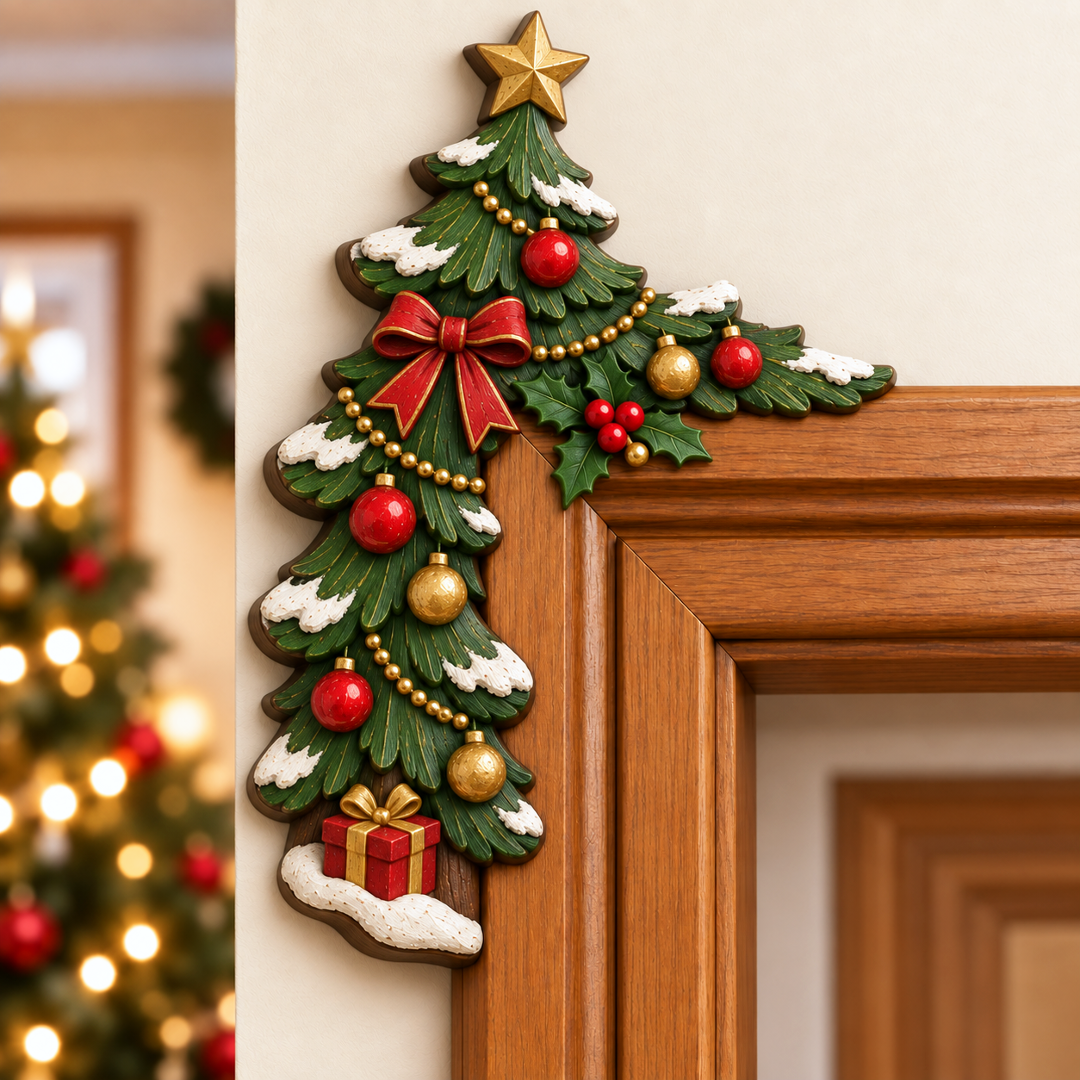 CornerMagic – Décoration de Noël pour coin de porte ， Apportez la magie des fêtes dans votre maison