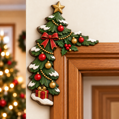 CornerMagic – Décoration de Noël pour coin de porte ， Apportez la magie des fêtes dans votre maison