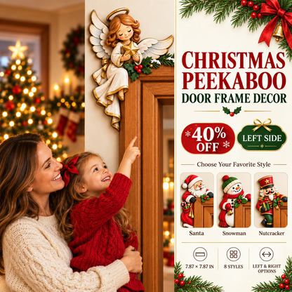 CornerMagic – Décoration de Noël pour coin de porte ， Apportez la magie des fêtes dans votre maison