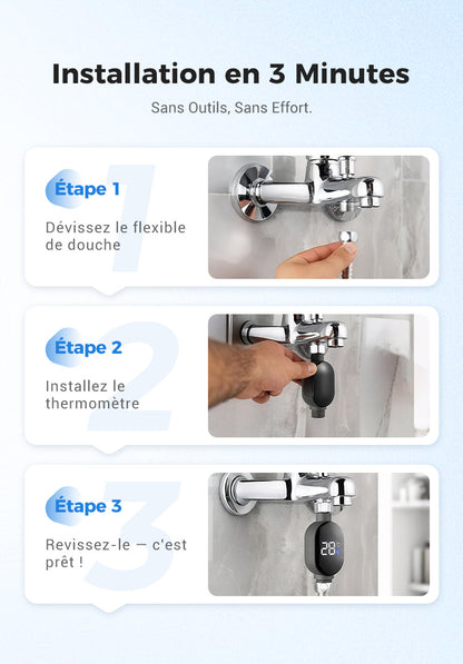 Thermomètre de Douche - Plus de devinettes – Affichage instantané