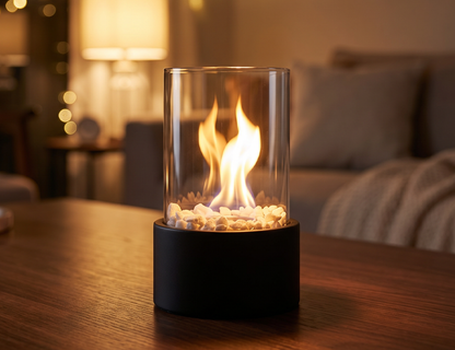 LumiFire – La cheminée de table au bioéthanol à flamme panoramique