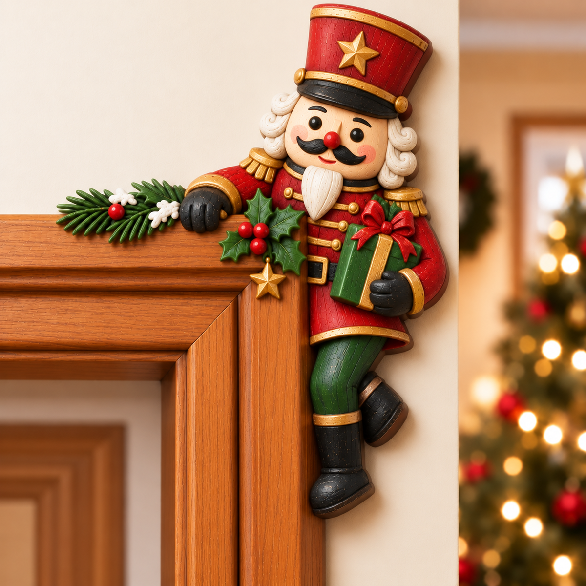 CornerMagic – Décoration de Noël pour coin de porte ， Apportez la magie des fêtes dans votre maison