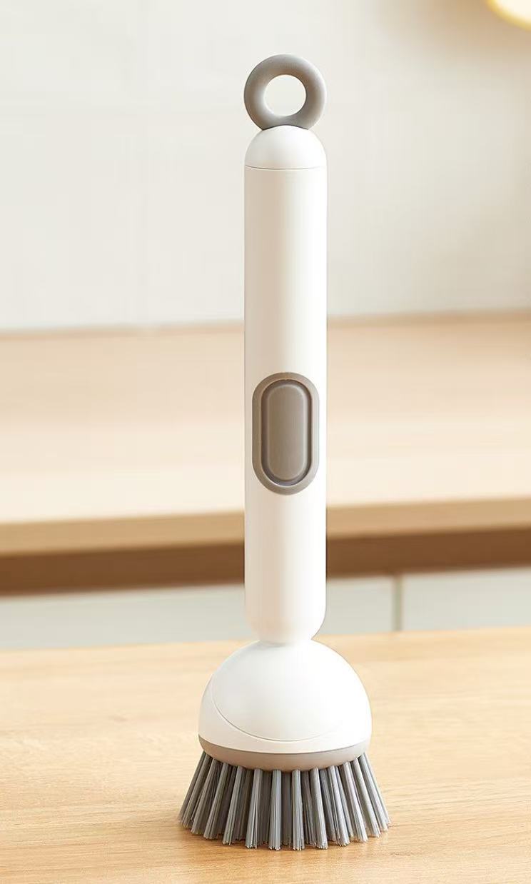 Brosse de cuisine à réservoir de liquide-Nettoyage à 360° sans angles morts  （1 acheté = 1 offert）