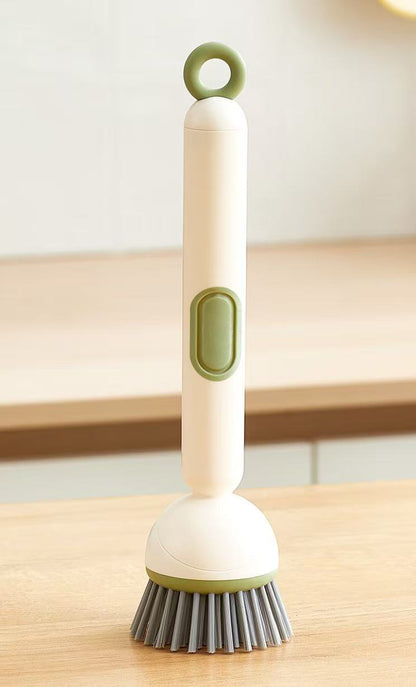 Brosse de cuisine à réservoir de liquide-Nettoyage à 360° sans angles morts  （1 acheté = 1 offert）