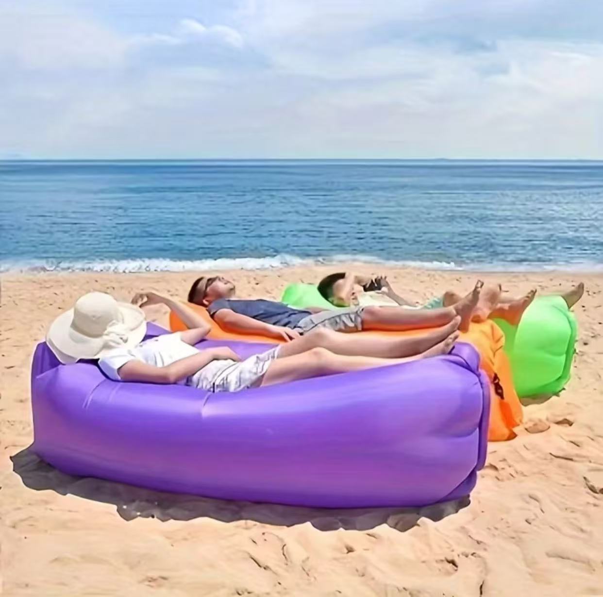 TerraVague™ – Sofa gonflable polyvalent pour terre et mer