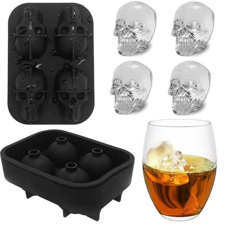FrostySkull 3D – Le bac à glaçons tête de mort pour sublimer vos cocktails et whiskies