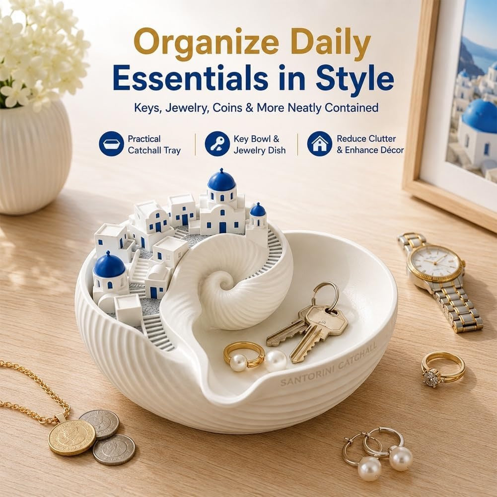 Santorini Charm Pro – Le bol vide-poches élégant pour sublimer votre intérieur