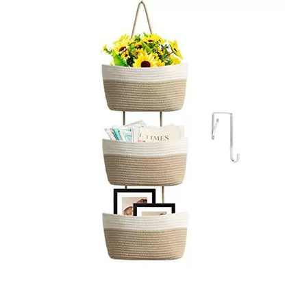 NordNest – Le panier de rangement suspendu en coton naturel