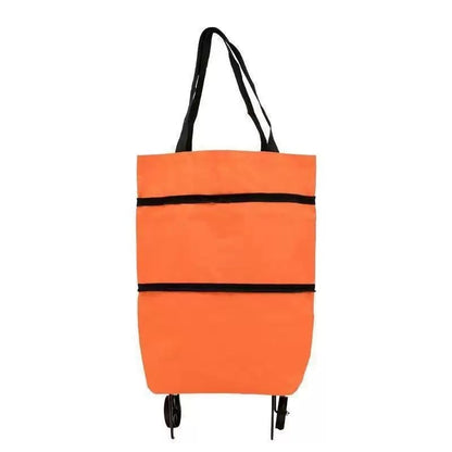 CabaFold – Sac de rangement pliable 2 en 1, capacité de 23 litres，Se transforme en trolley léger