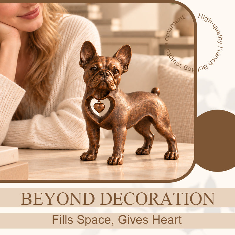 Sculpture de Bouledogue Français de style rétro classique – Un véritable coup de cœur