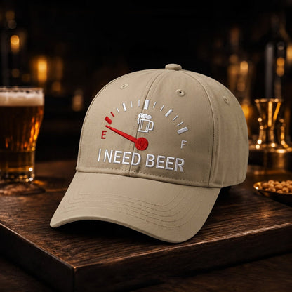 BeerGauge – Casquette Humour Broderie I Need Beer