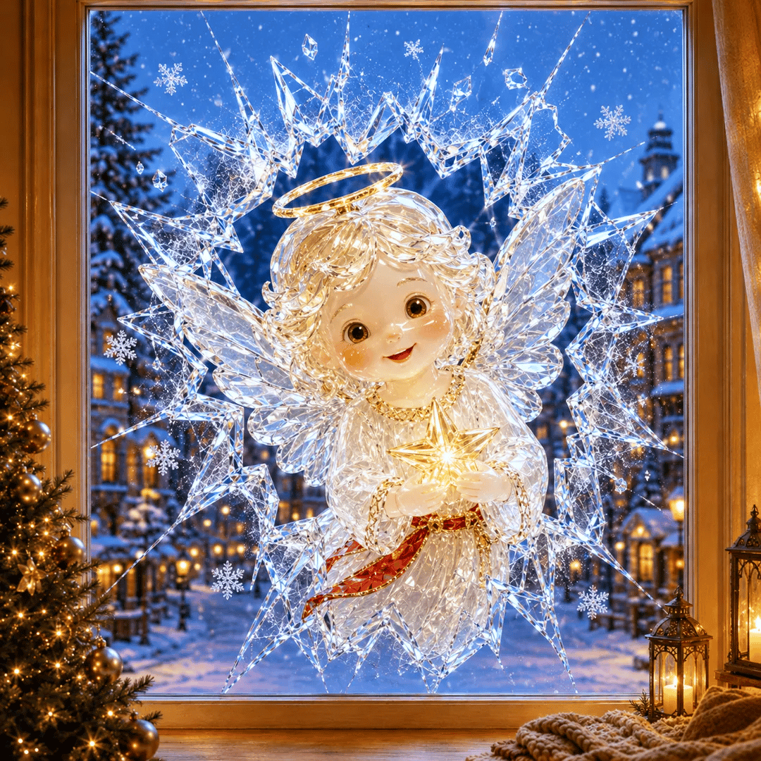 MagicWindow – L'autocollant 3D illusion de Noël pour vitres