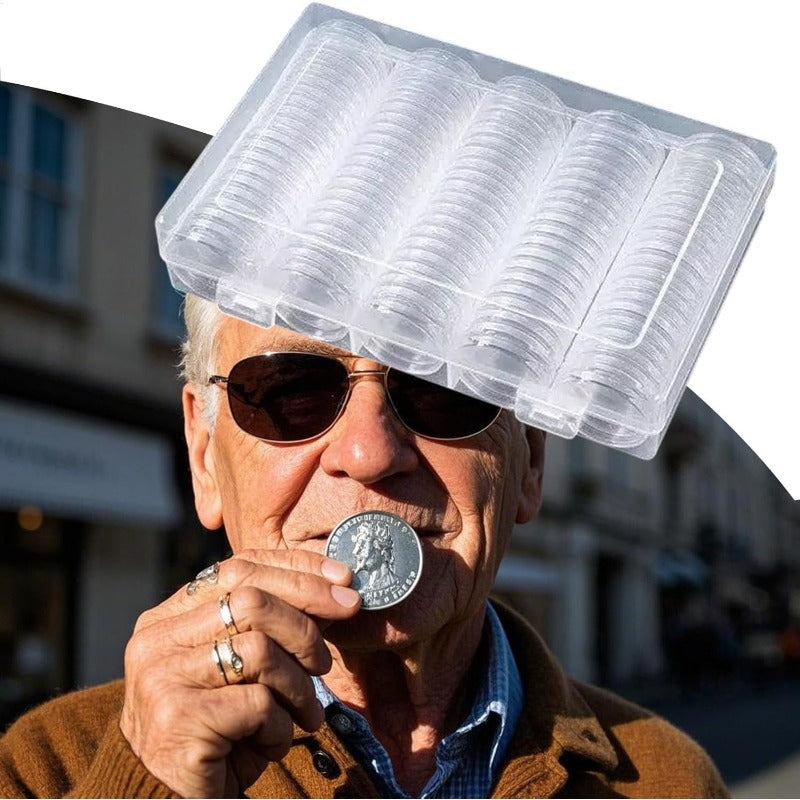 NumisBox – Le coffret de collection transparent à 100 capsules