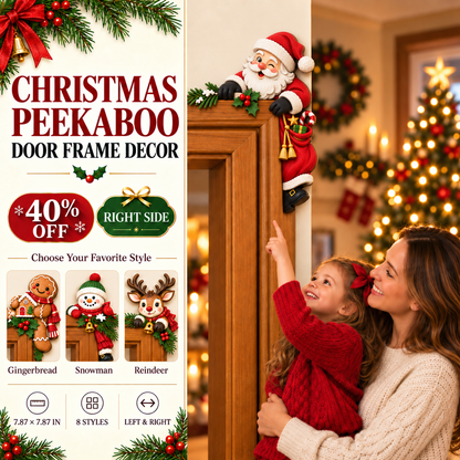 CornerMagic – Décoration de Noël pour coin de porte ， Apportez la magie des fêtes dans votre maison