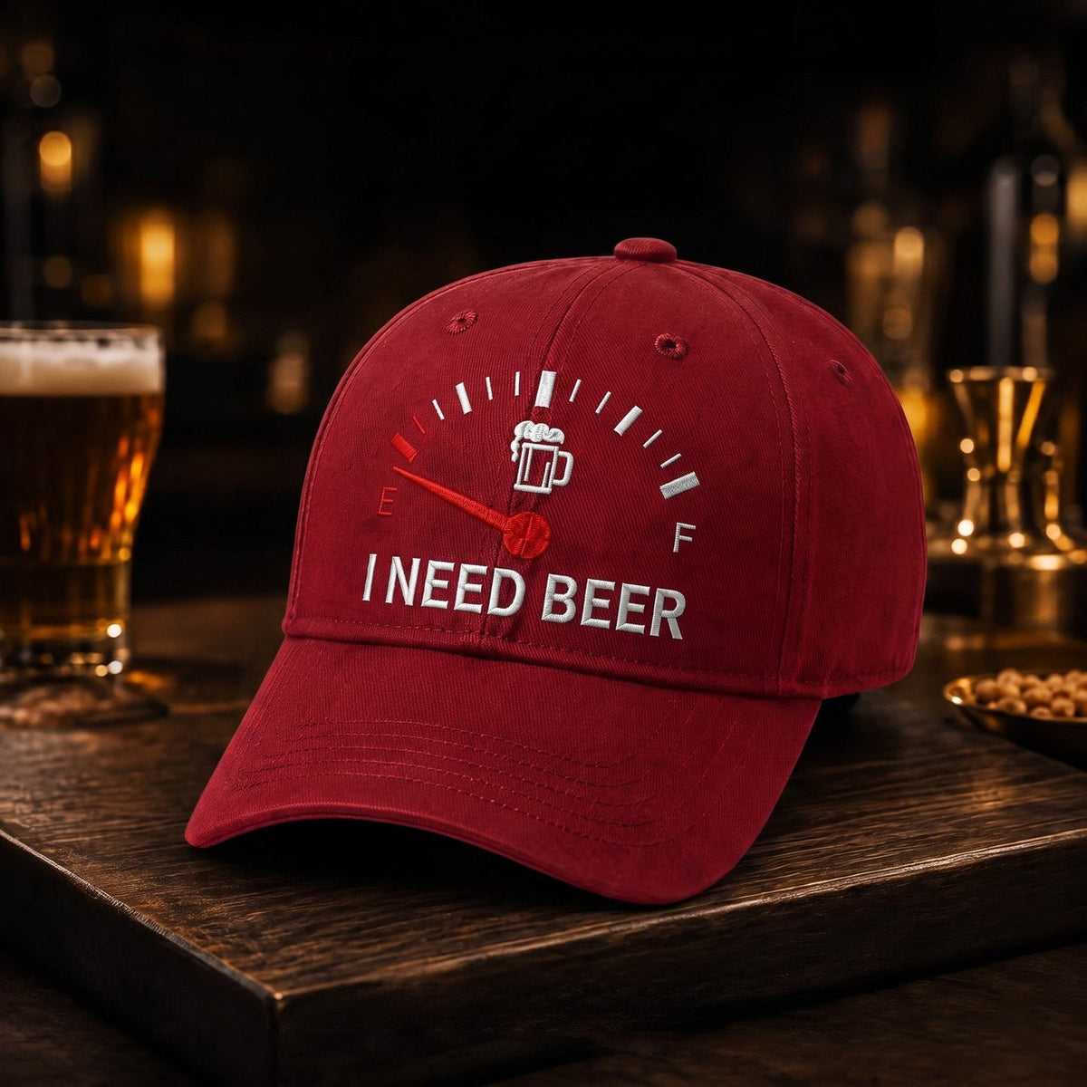 BeerGauge – Casquette Humour Broderie I Need Beer