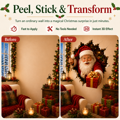 MagicWall – Le sticker mural 3D effet trompe-l'œil de Noël