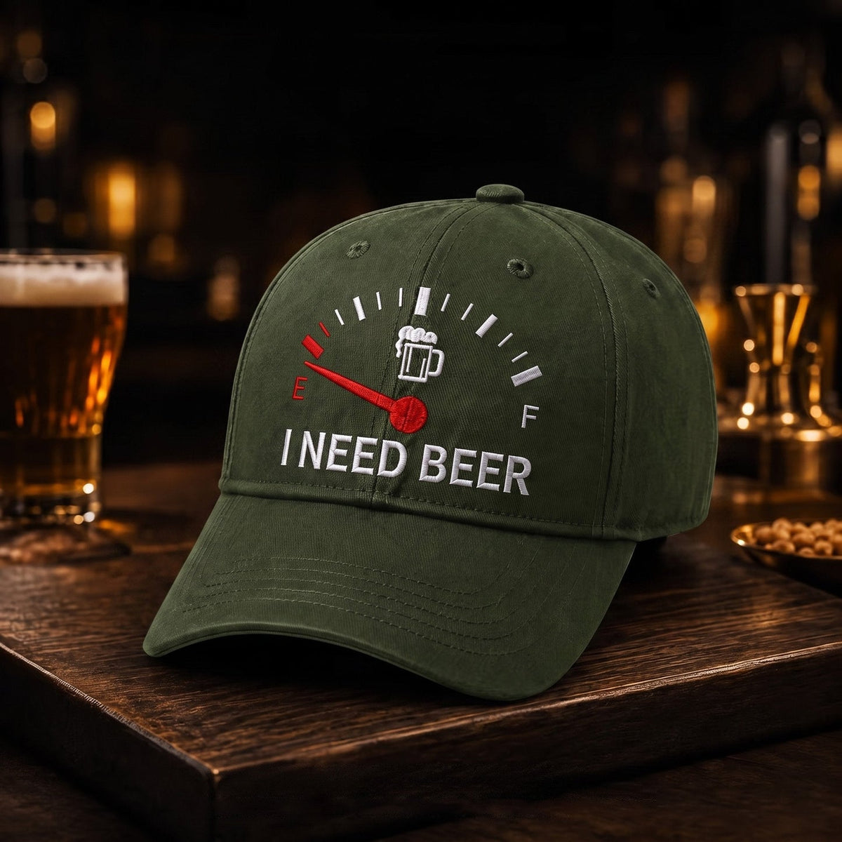 BeerGauge – Casquette Humour Broderie I Need Beer