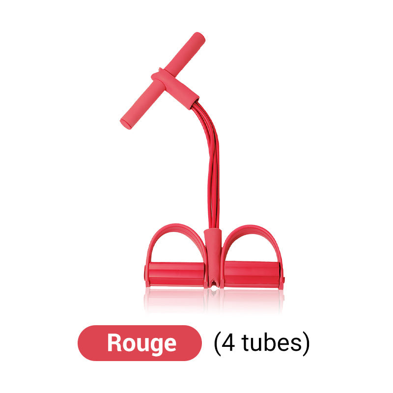 CorePull 4X – L'élastique à pédales renforcé à 4 tubes pour sculpter votre corps à domicile