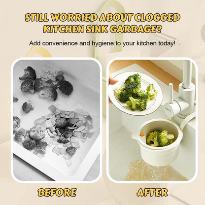 OmniDrain™ – Panier multifonction 2-en-1 : filtration et rangement intégré.