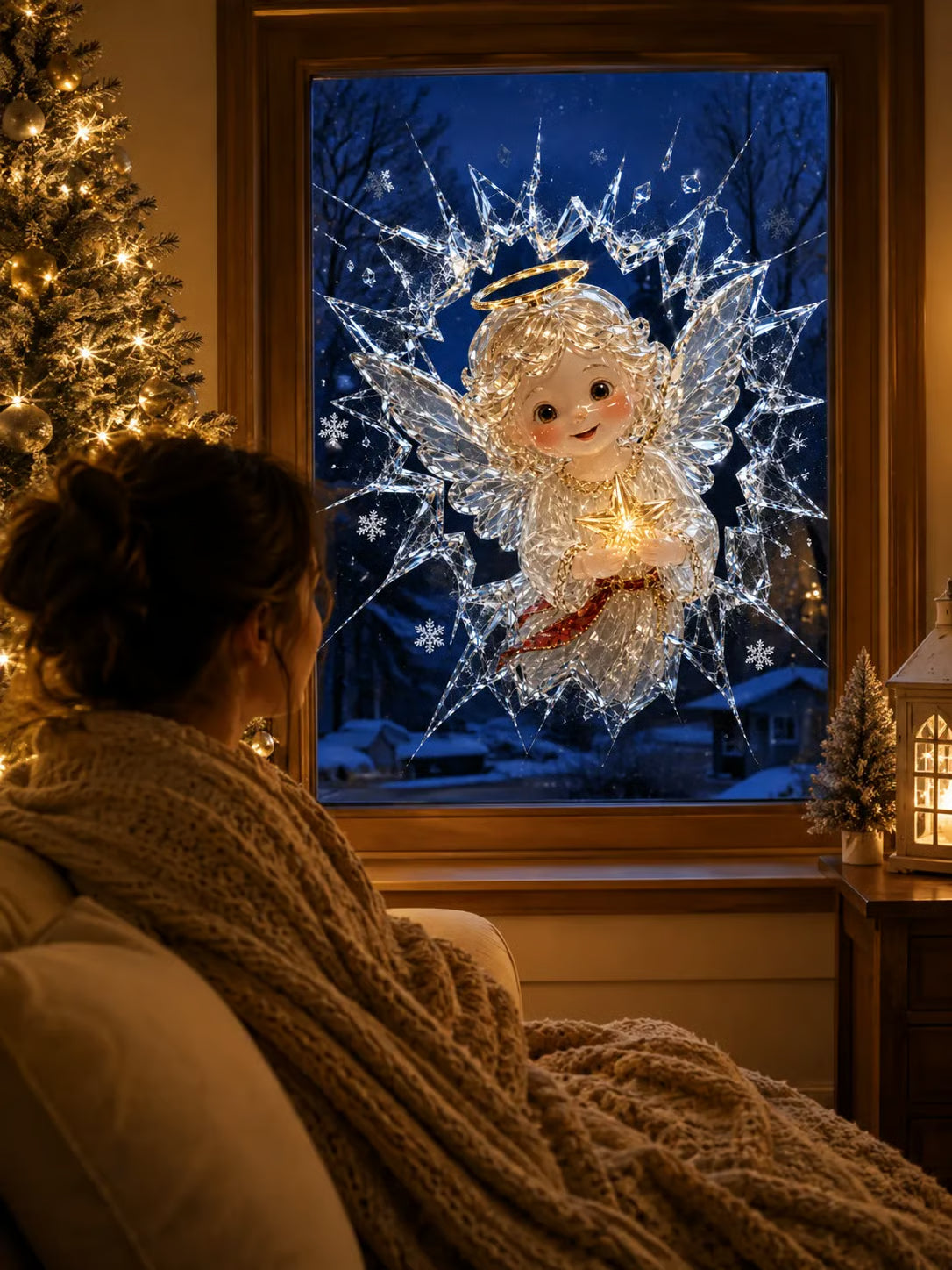 MagicWindow – L'autocollant 3D illusion de Noël pour vitres