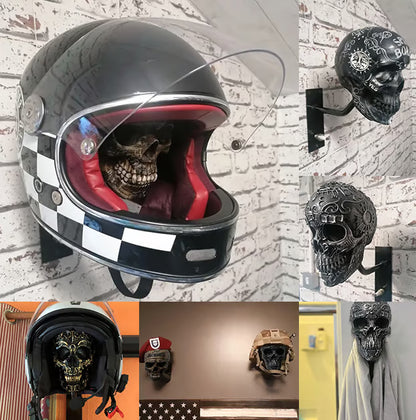 SkullRide Throne – Le support mural 2-en-1 pour casque et veste au style affirmé