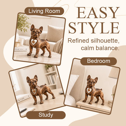 Sculpture de Bouledogue Français de style rétro classique – Un véritable coup de cœur