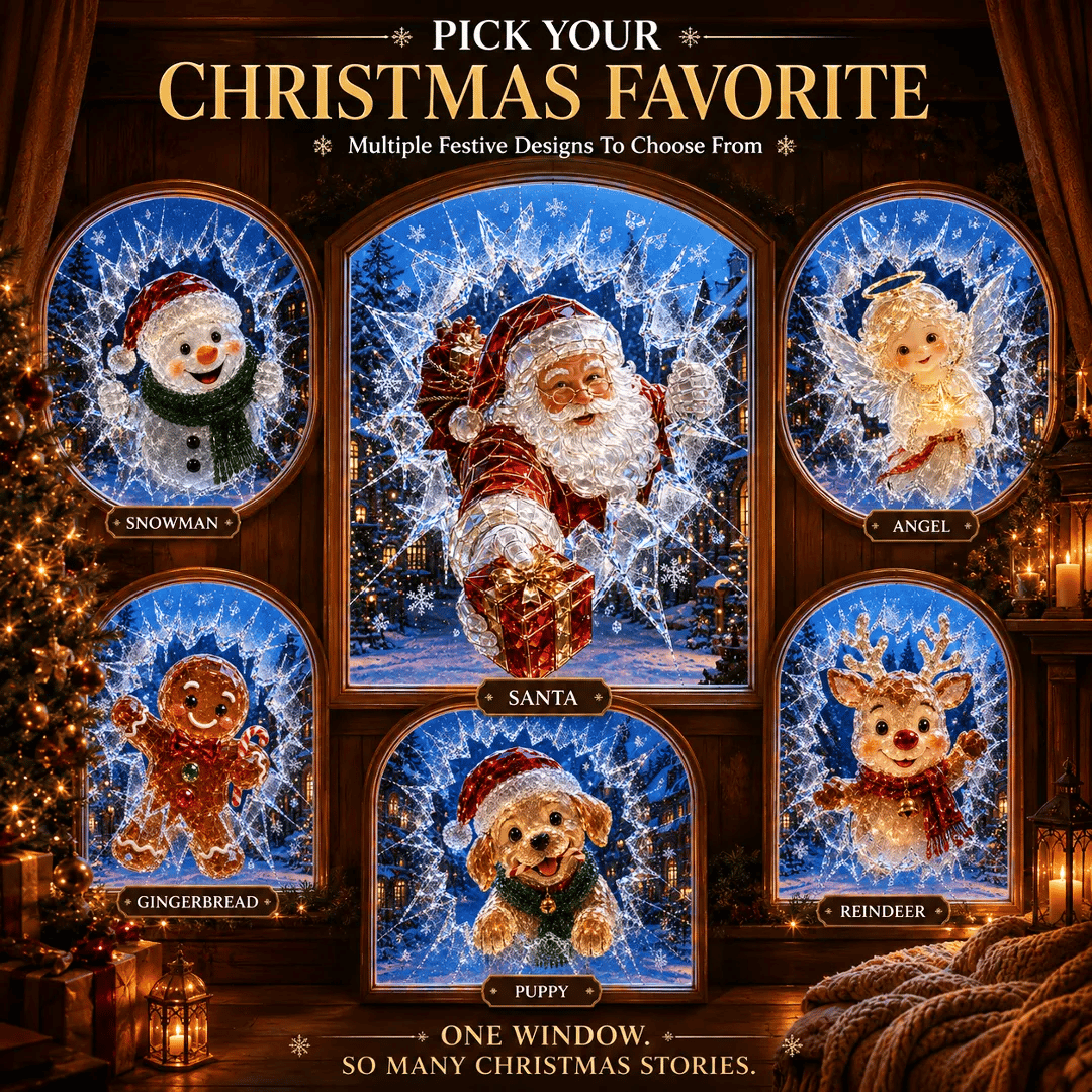 MagicWindow – L'autocollant 3D illusion de Noël pour vitres