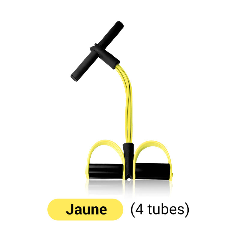 CorePull 4X – L'élastique à pédales renforcé à 4 tubes pour sculpter votre corps à domicile