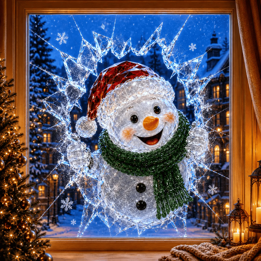 MagicWindow – L'autocollant 3D illusion de Noël pour vitres