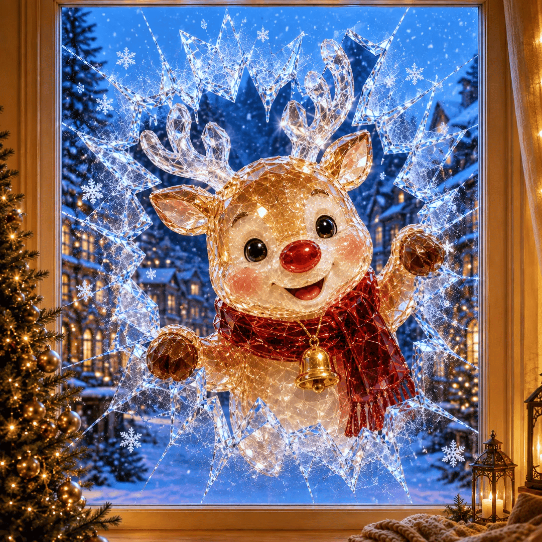 MagicWindow – L'autocollant 3D illusion de Noël pour vitres