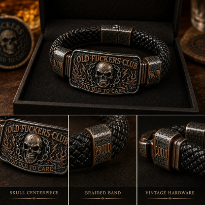 BikerClub Rebel – Le bracelet en cuir & métal au style biker affirmé