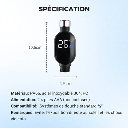 Thermomètre de Douche - Plus de devinettes – Affichage instantané