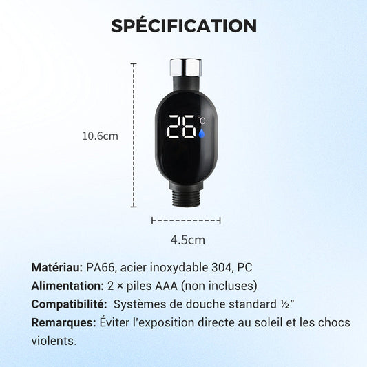 Thermomètre de Douche - Plus de devinettes – Affichage instantané