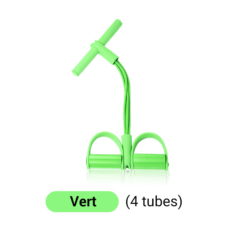 CorePull 4X – L'élastique à pédales renforcé à 4 tubes pour sculpter votre corps à domicile