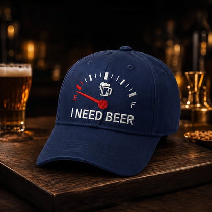 BeerGauge – Casquette Humour Broderie I Need Beer