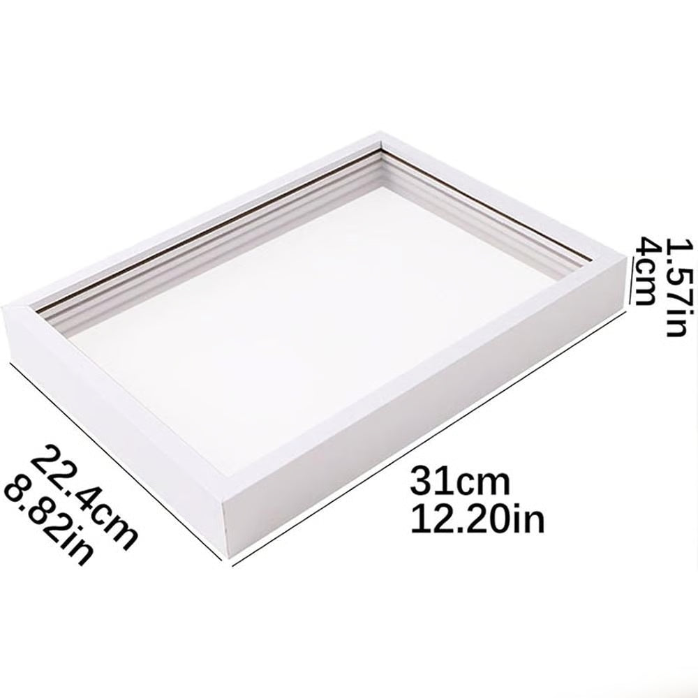 Cadre en bois pour empreintes transparentes – Kit souvenir familial DIY