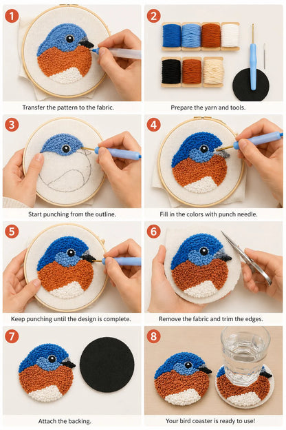 vitterKoppen – Le kit punch needle pour créer vos dessous de verre poétiques
