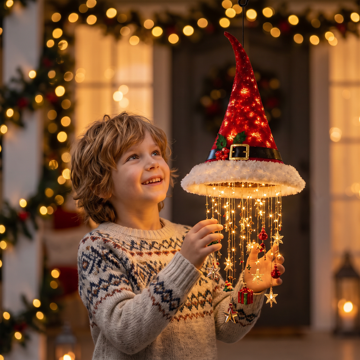 SantaGlow – Le bonnet de Père Noël lumineux à LED