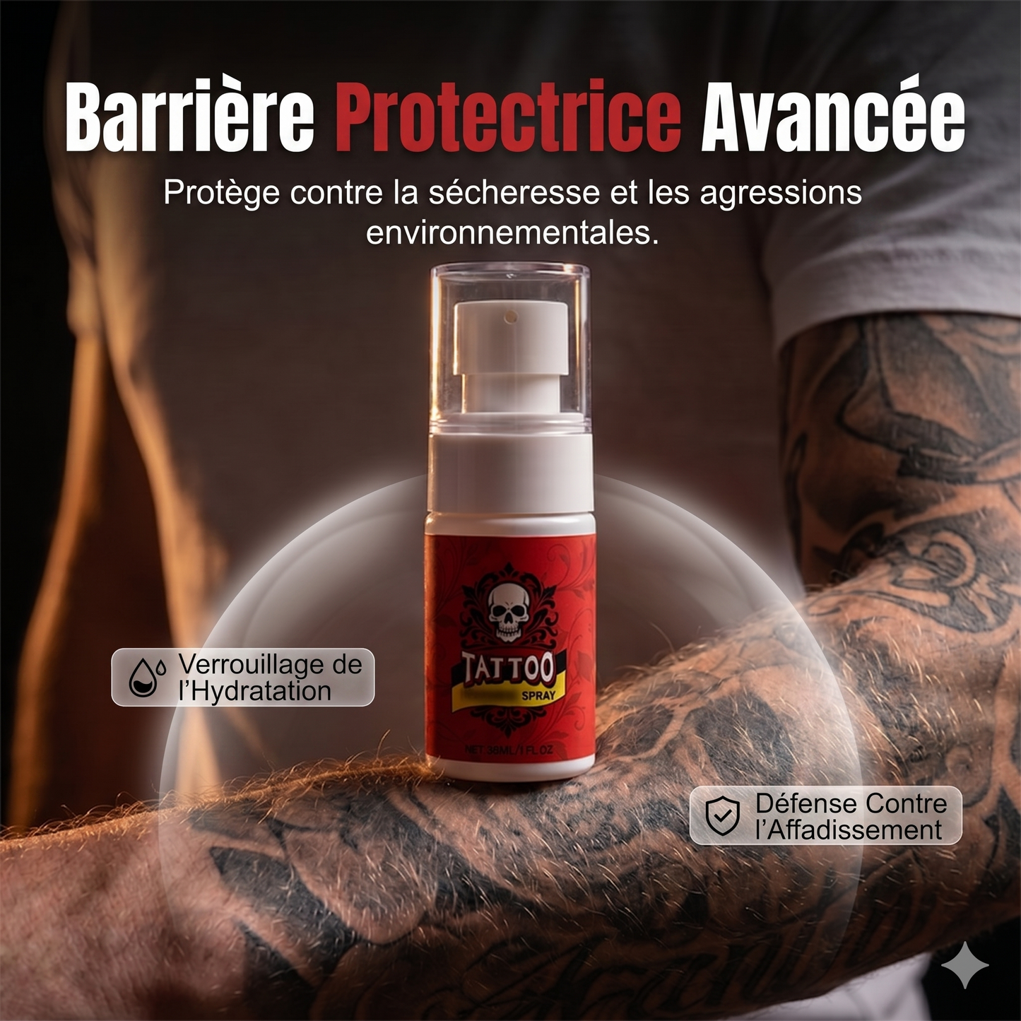 TattooGlow Pro – Le spray de soin quotidien pour des tatouages aux couleurs éclatantes