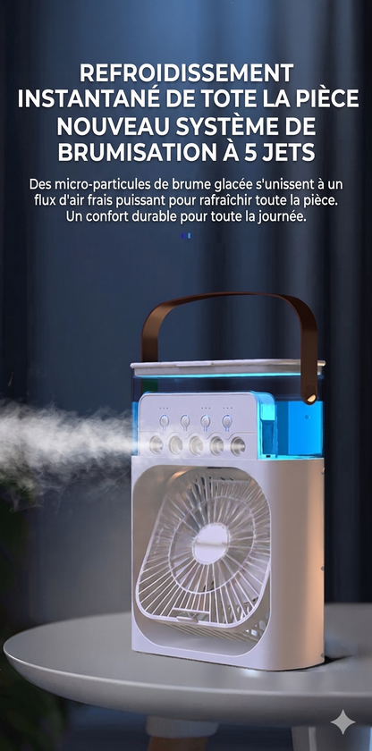 MistBreeze Pro – Le ventilateur humidificateur à brume glacée