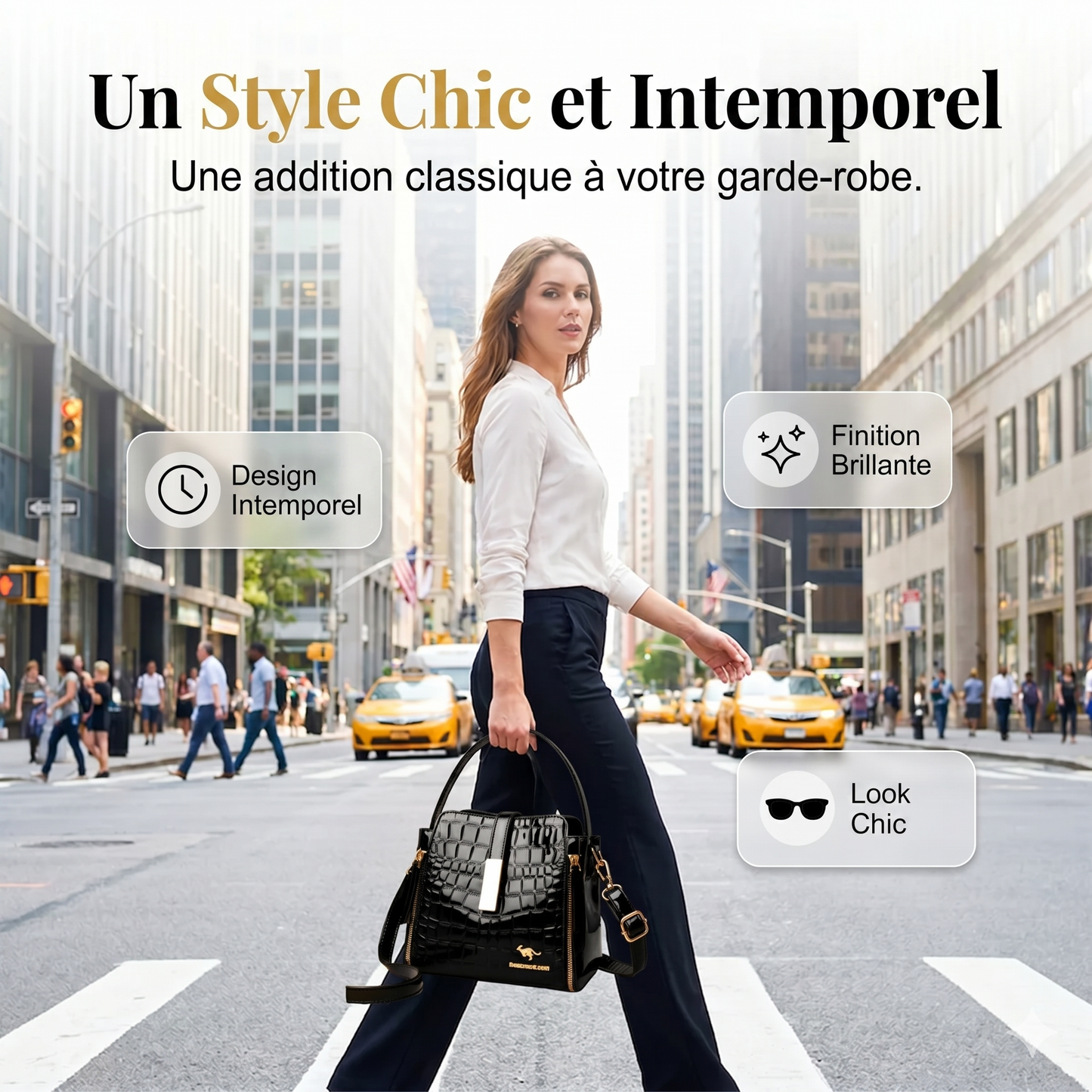 CrocoChic Pro – Le sac à main texturé croco pour une allure élégante au quotidien