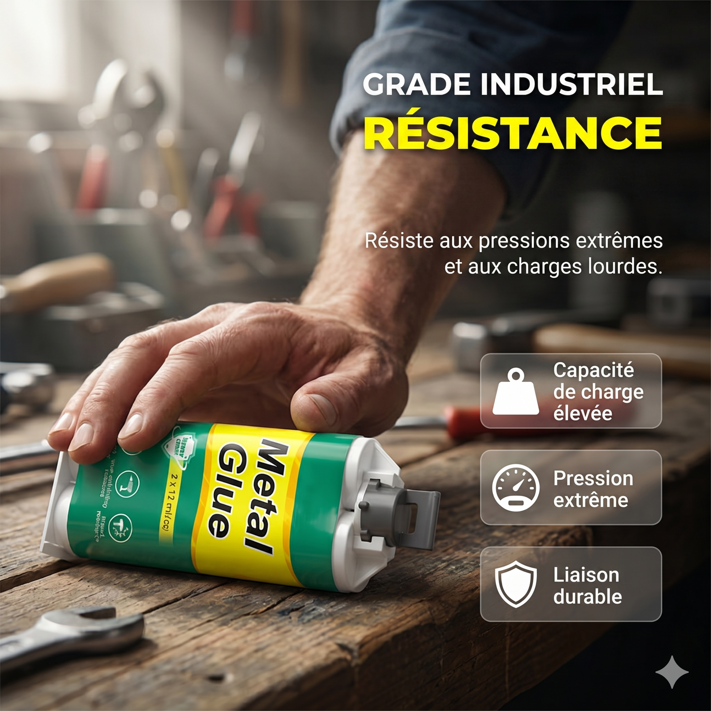 WeldFree Pro – La colle de réparation AB haute résistance pour fixer l'acier, l'aluminium et le cuivre sans soudure