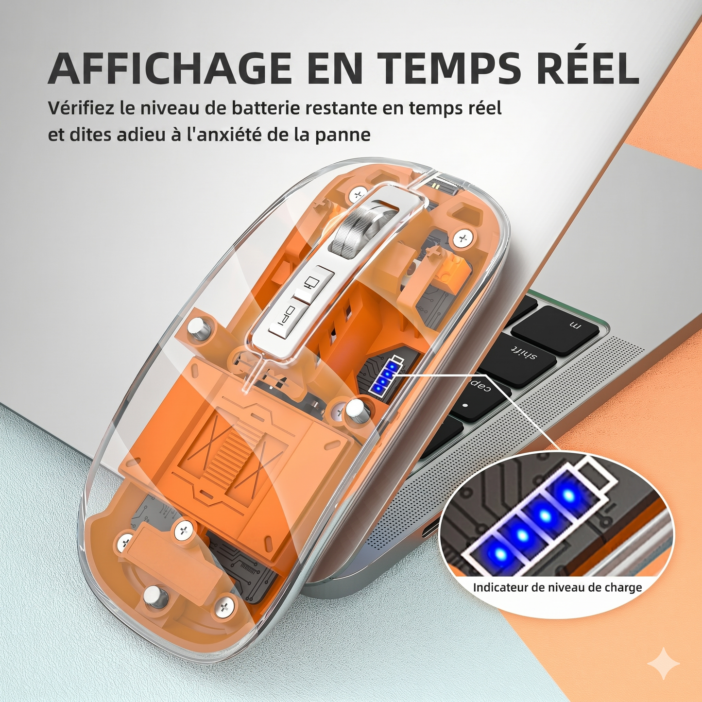 ClickMaster Pro™ – La souris mécanique silencieuse à trois modes de connexion