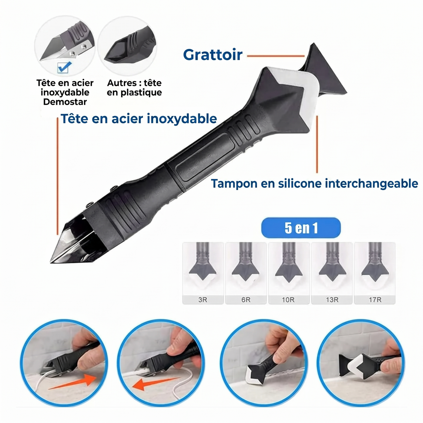 CaulkMaster 3-en-1 – L'outil multifonction pour retirer et lisser vos joints sans effort