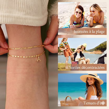 LayerChic Duo – L'ensemble de 2 bracelets de cheville pour un style superposé ultra-tendance