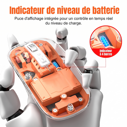 ClickMaster Pro™ – La souris mécanique silencieuse à trois modes de connexion
